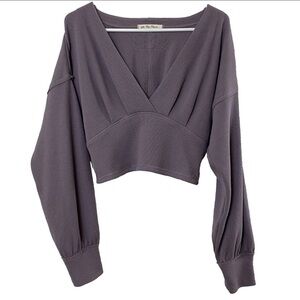 We The Free Purple All Nighter Cropped Top - Medium